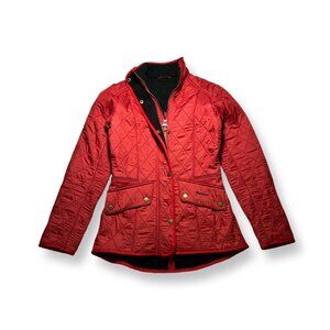 Barbour Women’s Cavalry Diamond PolarQuilt Jacket Red 2US/6UK Fleece Lined